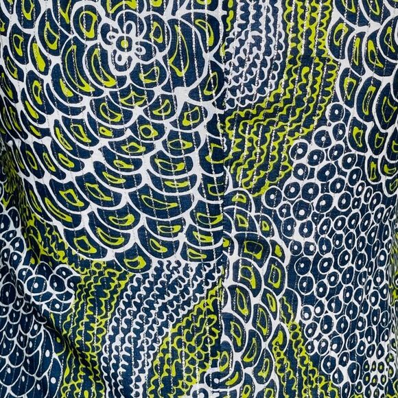 Trina Turk Blue Metallic Brocade Sleeveless Mini Dress Size 2 - Picture 10 of 10